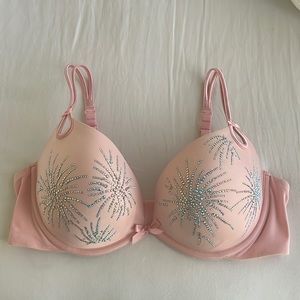 Victoria secret pink rhinestone padded bra size 38D